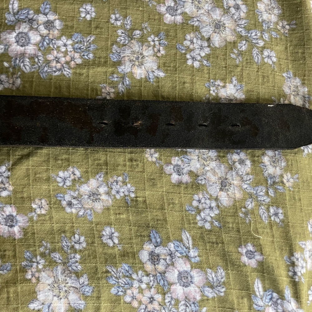 Double Ranch Tooled Black belt & turquoise (imitation) - Picture 6 of 10